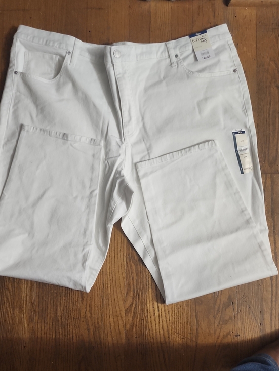 Terra & Sky Denim - Terra & Sky White Women's Straight Leg Jeans